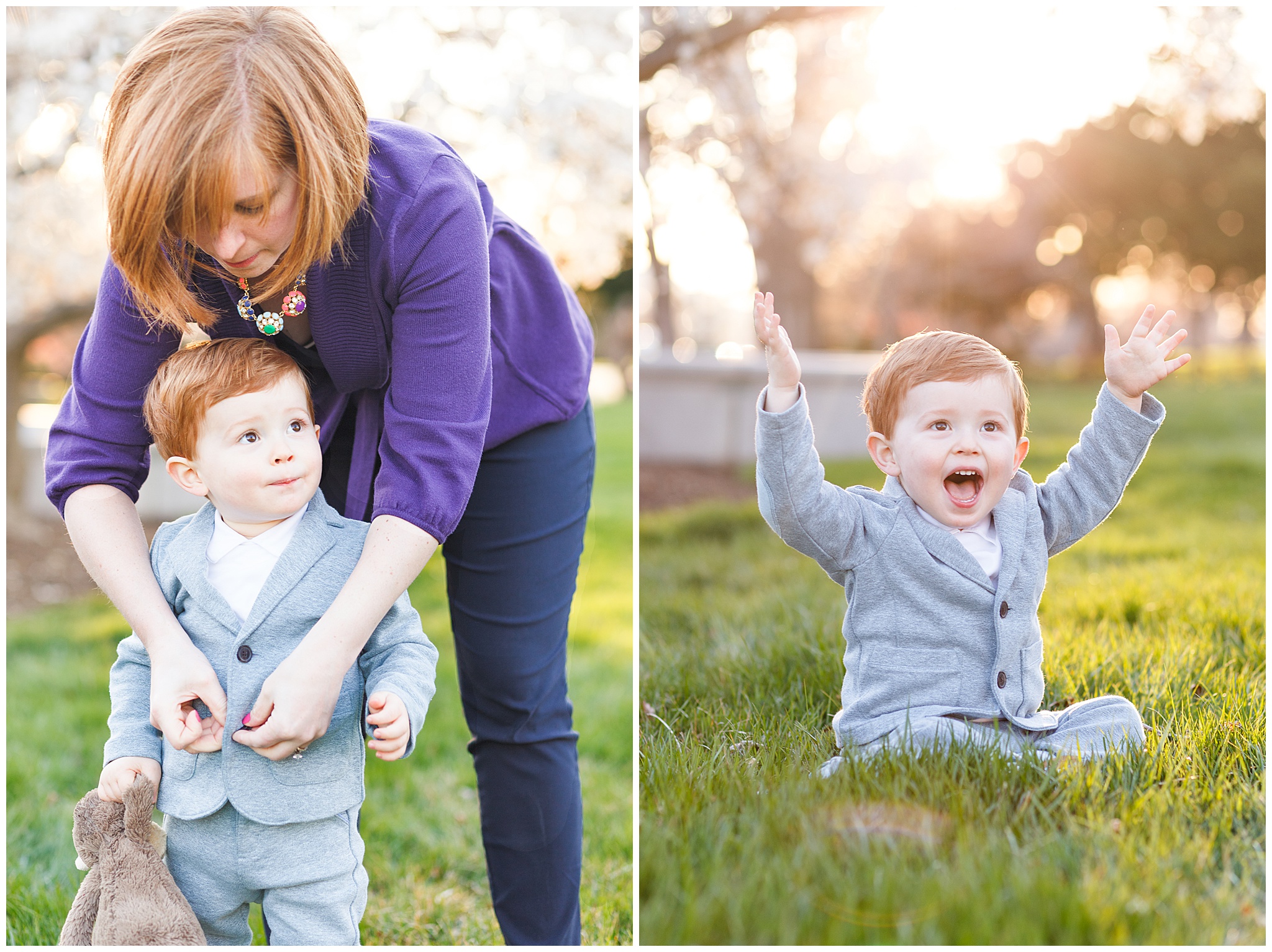 Mom and Son Portrait in D.C. Cherry Blossoms Session with Kofmehl Photography