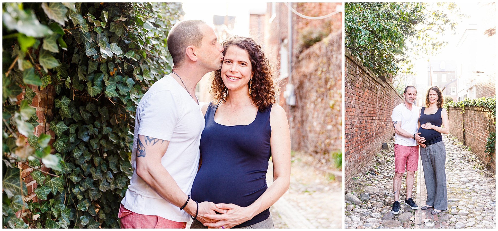 Maternity Photo Shoot In Old Town Alexandria Virgina with Kofmehl Photography