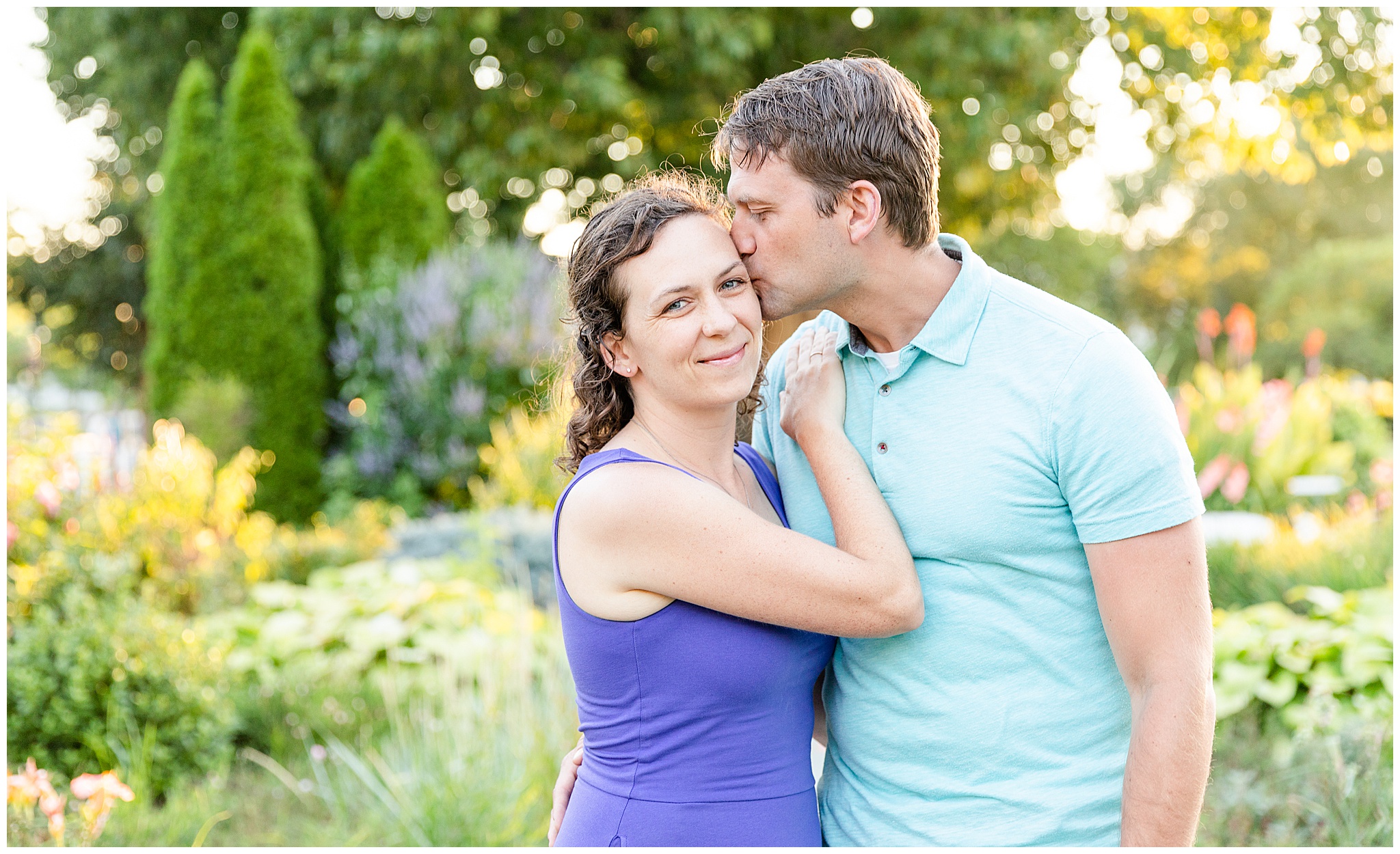 Couples photo in Garden in Washington DC with Kofmehl Photography