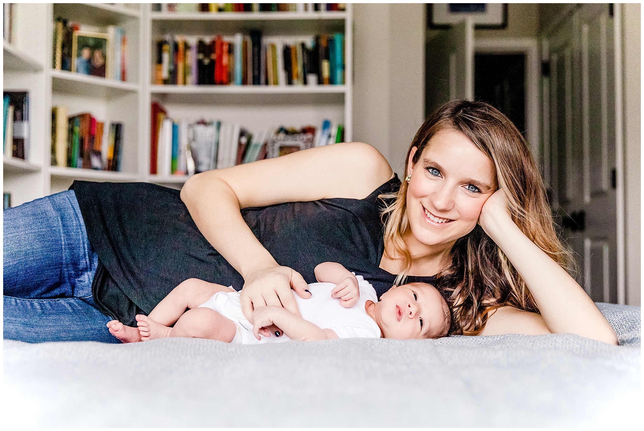 Portrait of Mom and Newborn at Session by Bethany Kofmehl