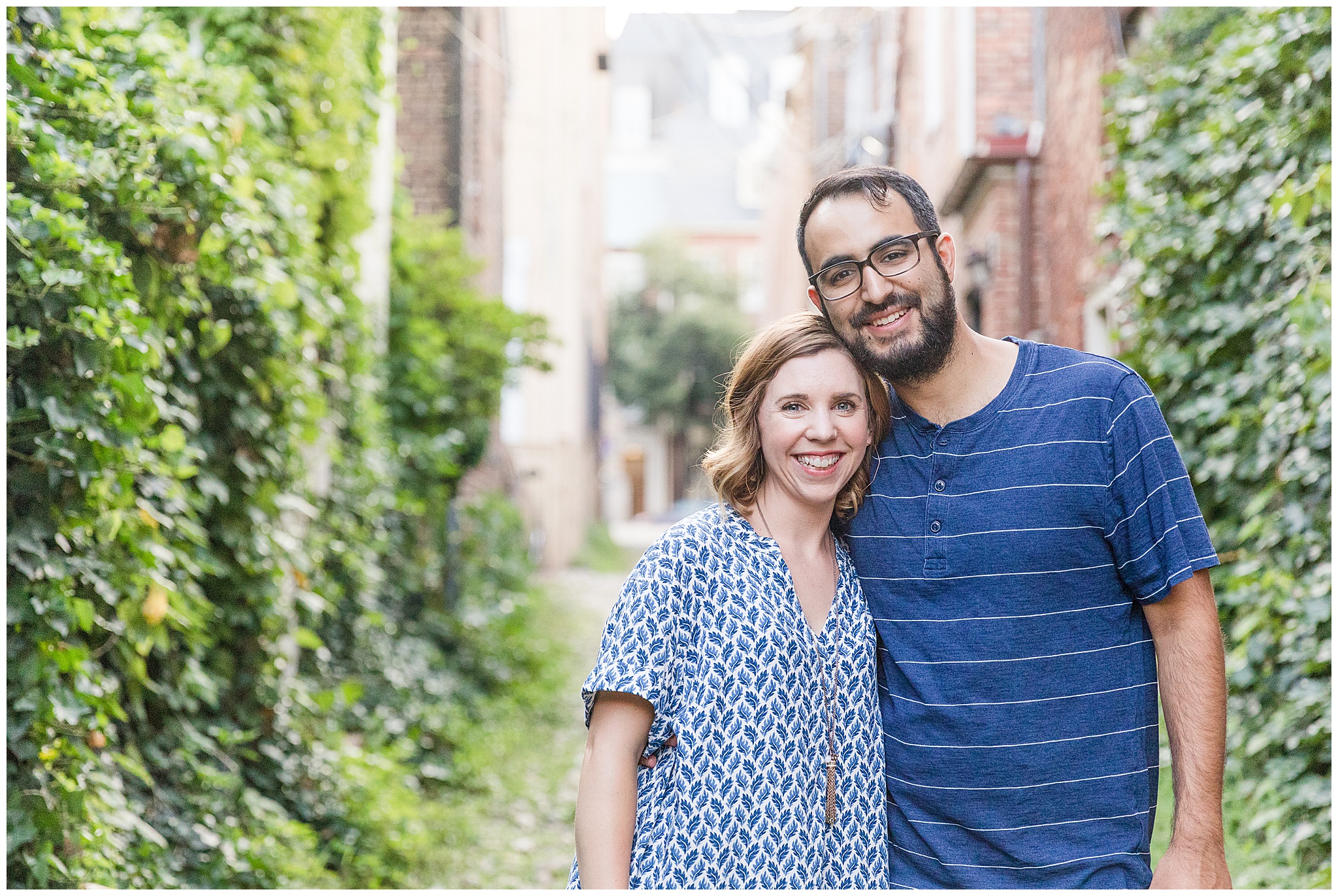 Couple Photo Session in Alley in Old Town Alexandria with Kofmehl Photography