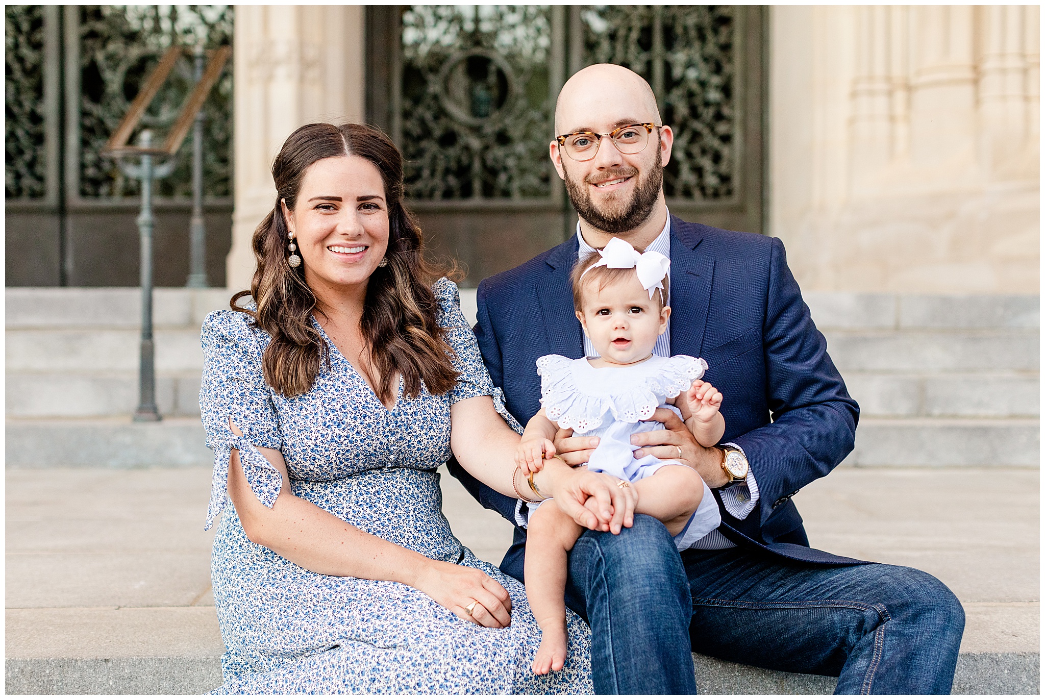 Family Portrait at the National Cathedral by DC based Kofmehl Photography