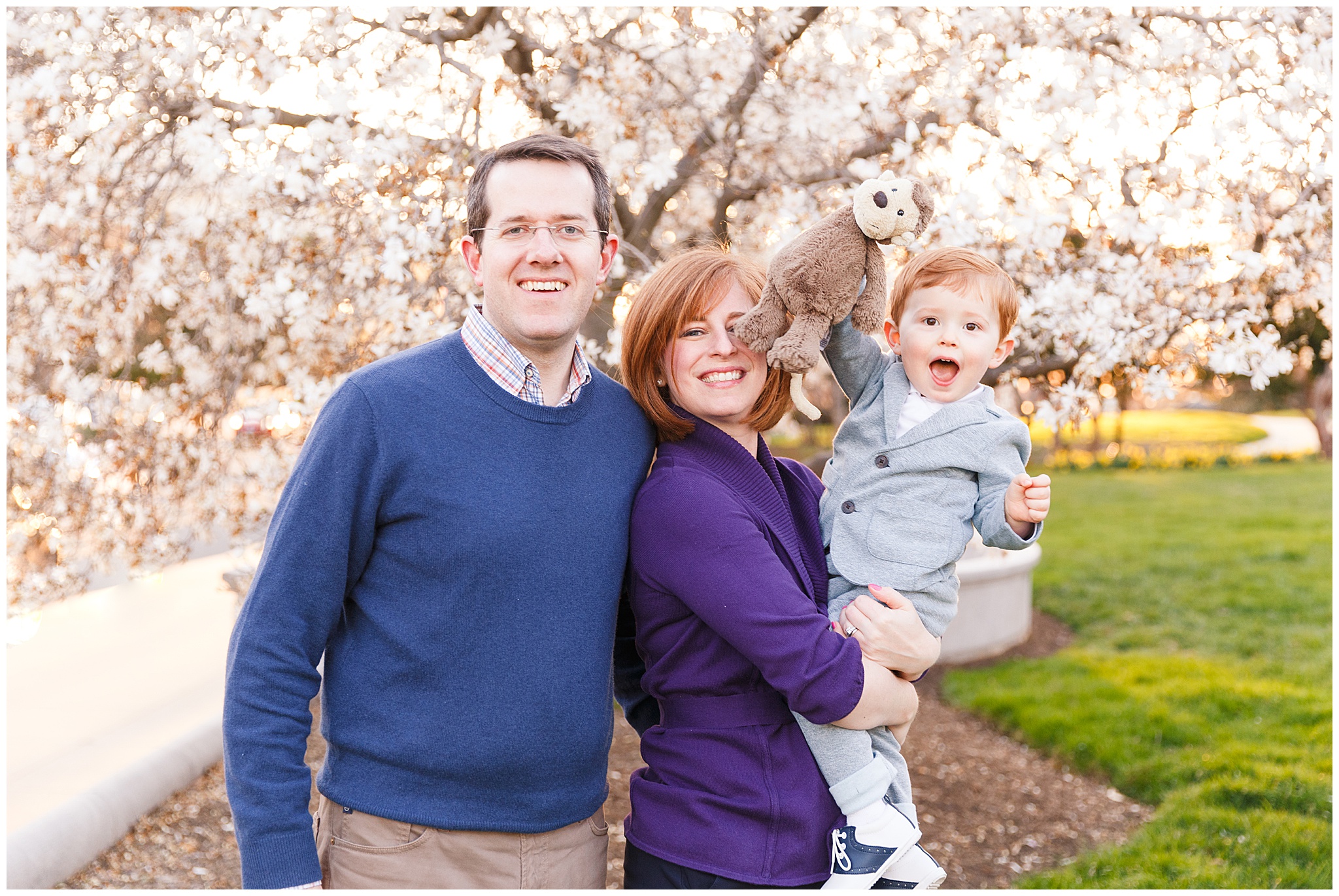 Outtake of Cherry Blossom Family Session by Photographer Bethany Kofmehl