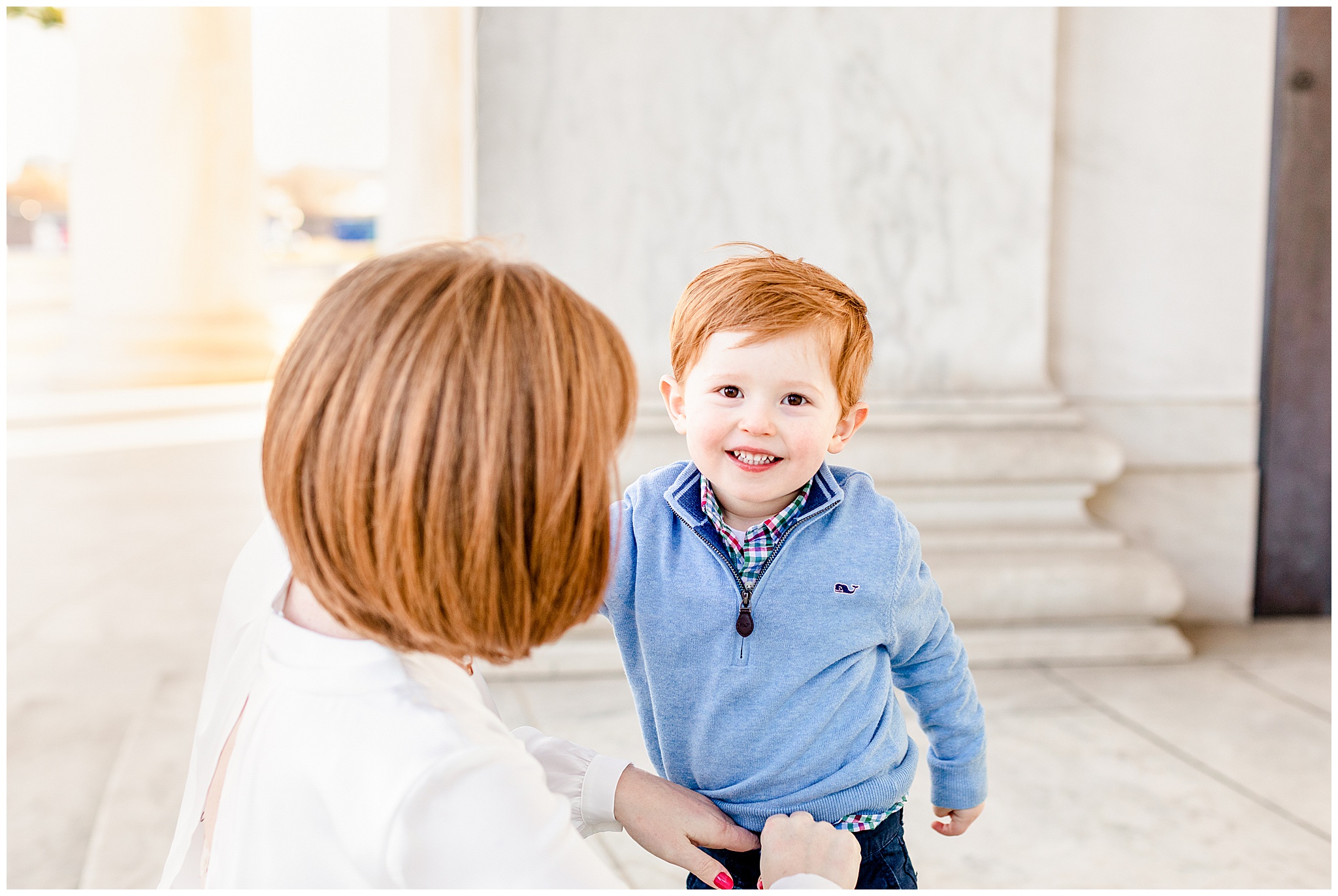 Family Photo Session at the Jefferson Memorial by Washington DC based Kofmehl Photography